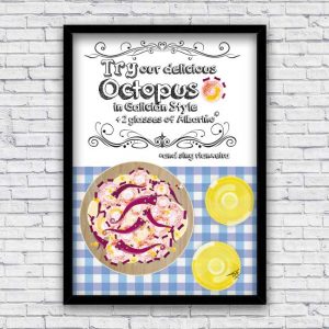 Bayprints, Octopus in Galician Style, pulpo á feira, diseño de Tirso Sánchez Otaegui.