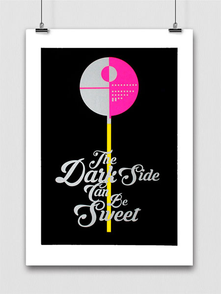 Bayprints, serigrafía The Dark Side can be Sweet. Autor: Tirso Sánchez Otaegui.