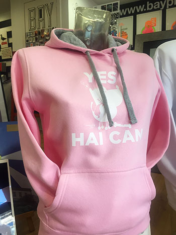 Sudadera rosa chica sales