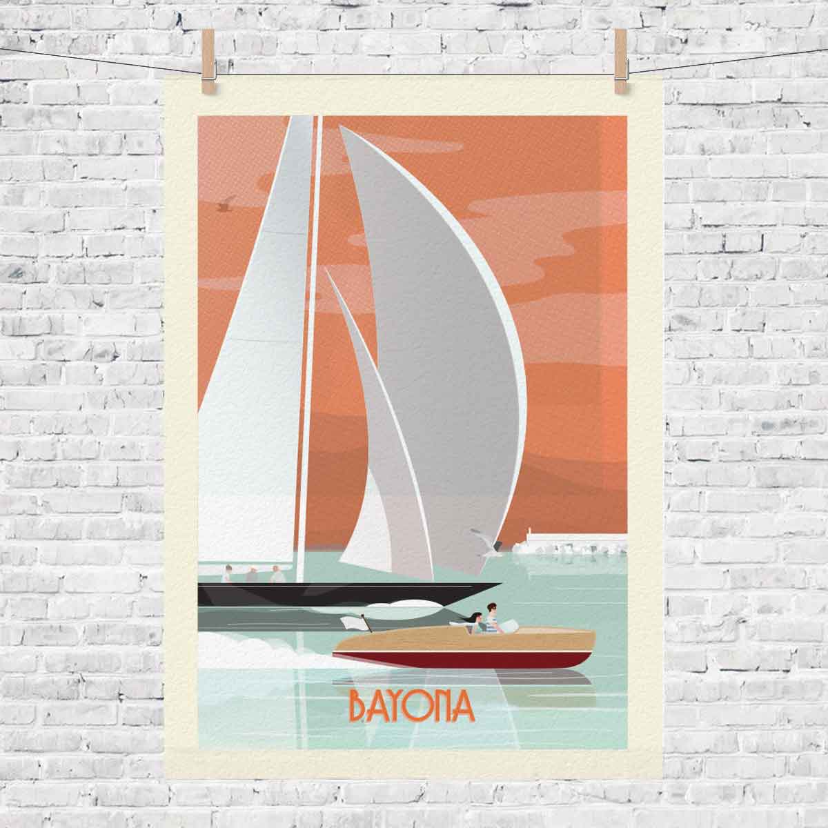 baiona_bayona_lamina_barcos_camiseta_regalo_bayprints_souvinir_shop_tienda_souvenirs_baiona_souvenart_shop