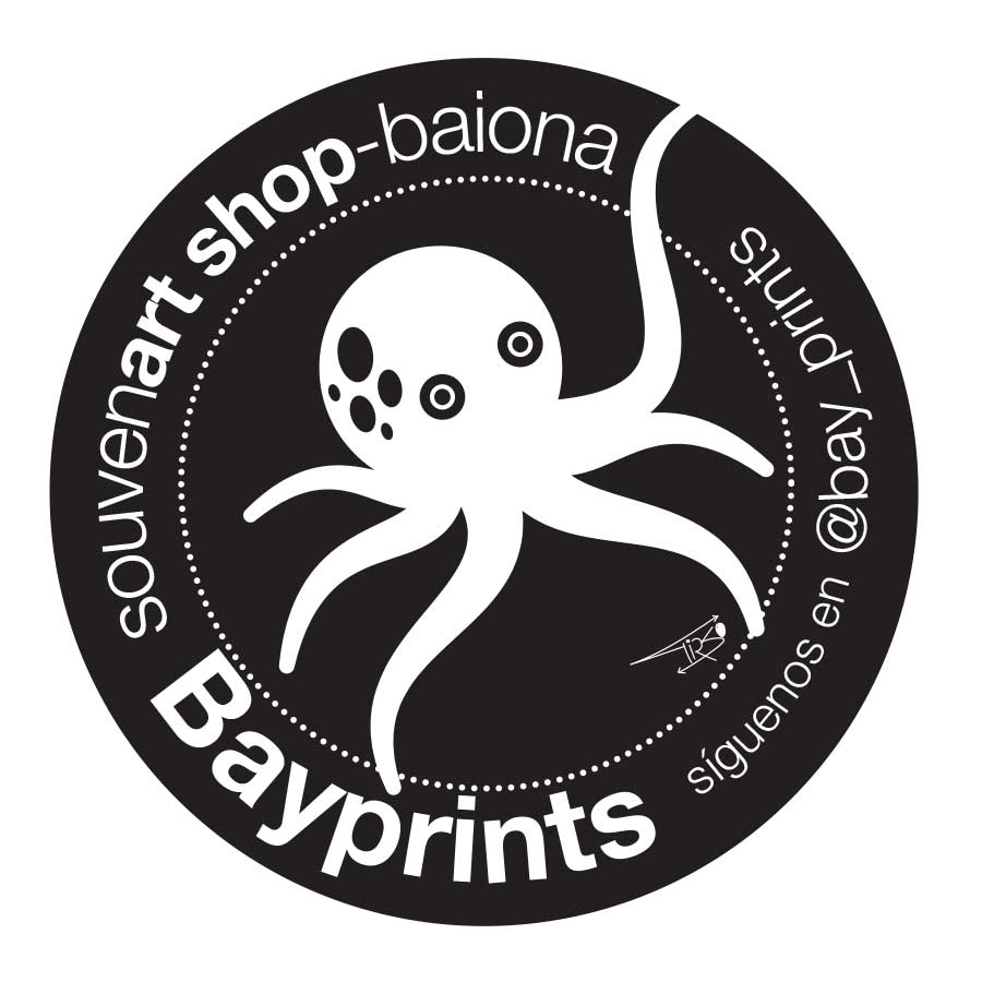 destino aeropuerto baiona london gatwick a tienda souvenirs baiona bayprints diseños singulares creativos laminas camisetas sudaderas laminas serigrafias Baiona faro galicia