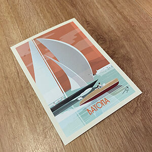 postal embarcacones clasicas baiona bayona bayprints souvenirs originales