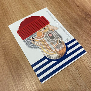 postal mariñeiro marinero baiona bayprints souvenirs originales baiona